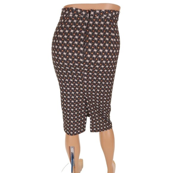 ALYSI Super Tubo Skirt Size IT 44 US 8 M Cammello Multi Creme Jacquard - Picture 5 of 10